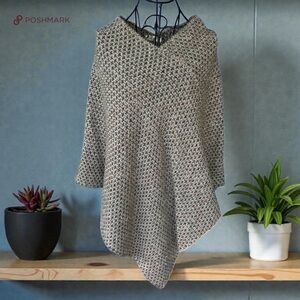 💖 Cocogio Wool Mohair Blend Knit Poncho 💖